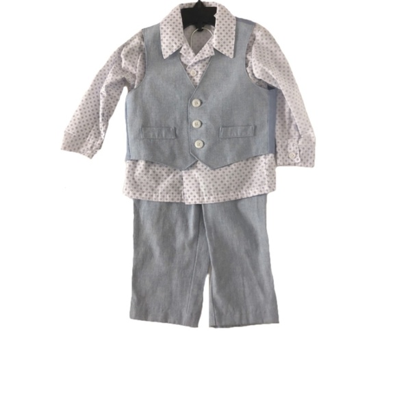 3 pieces Boys Special Occasion Outfit - Picture 1 of 8